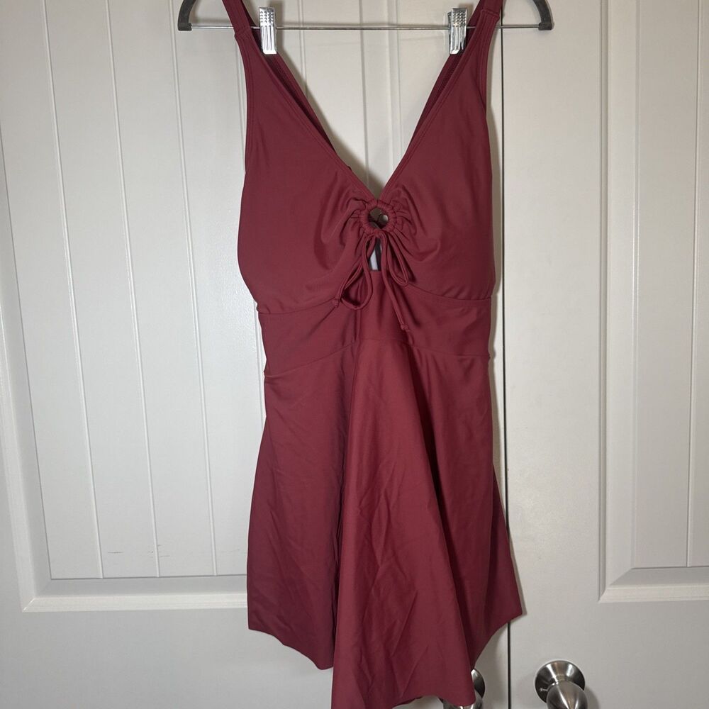 Bloomchic Flared One Piece Rust/Org NWOT 14-16